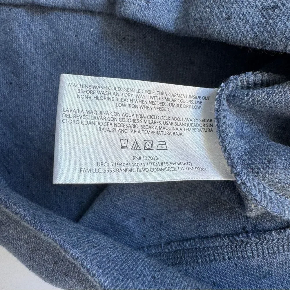 Banana Republic #1526438 Men’s Waffle Crew Sweatshirt Blue Size Large NWOT